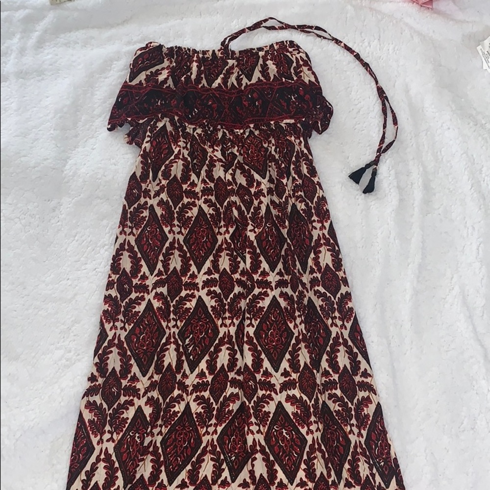 Forever 21 maxi dress with halter strings SZ S